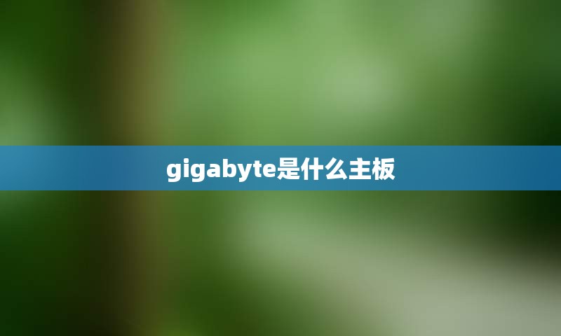 gigabyte是什么主板