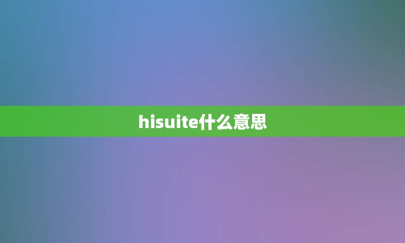 hisuite什么意思