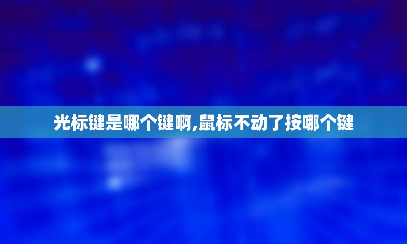 光标键是哪个键啊,鼠标不动了按哪个键