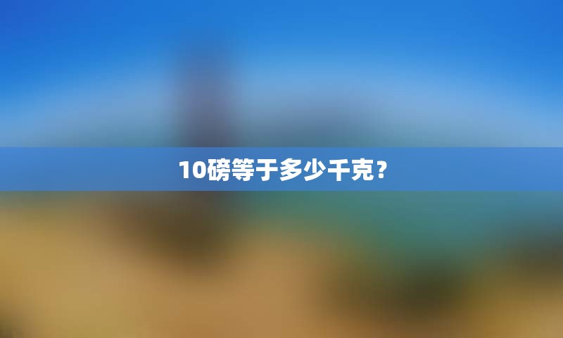 10磅等于多少千克？