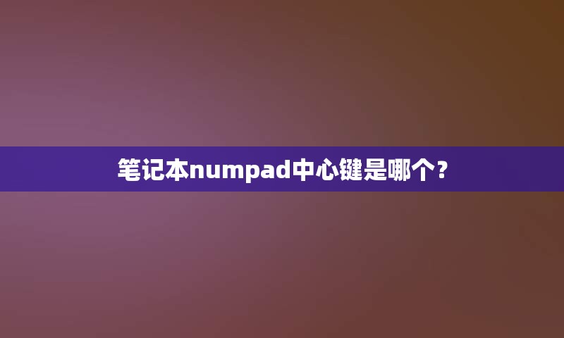 笔记本numpad中心键是哪个？