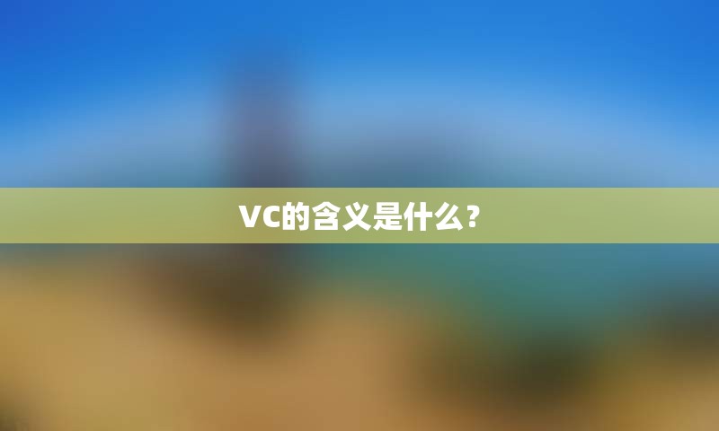 VC的含义是什么？